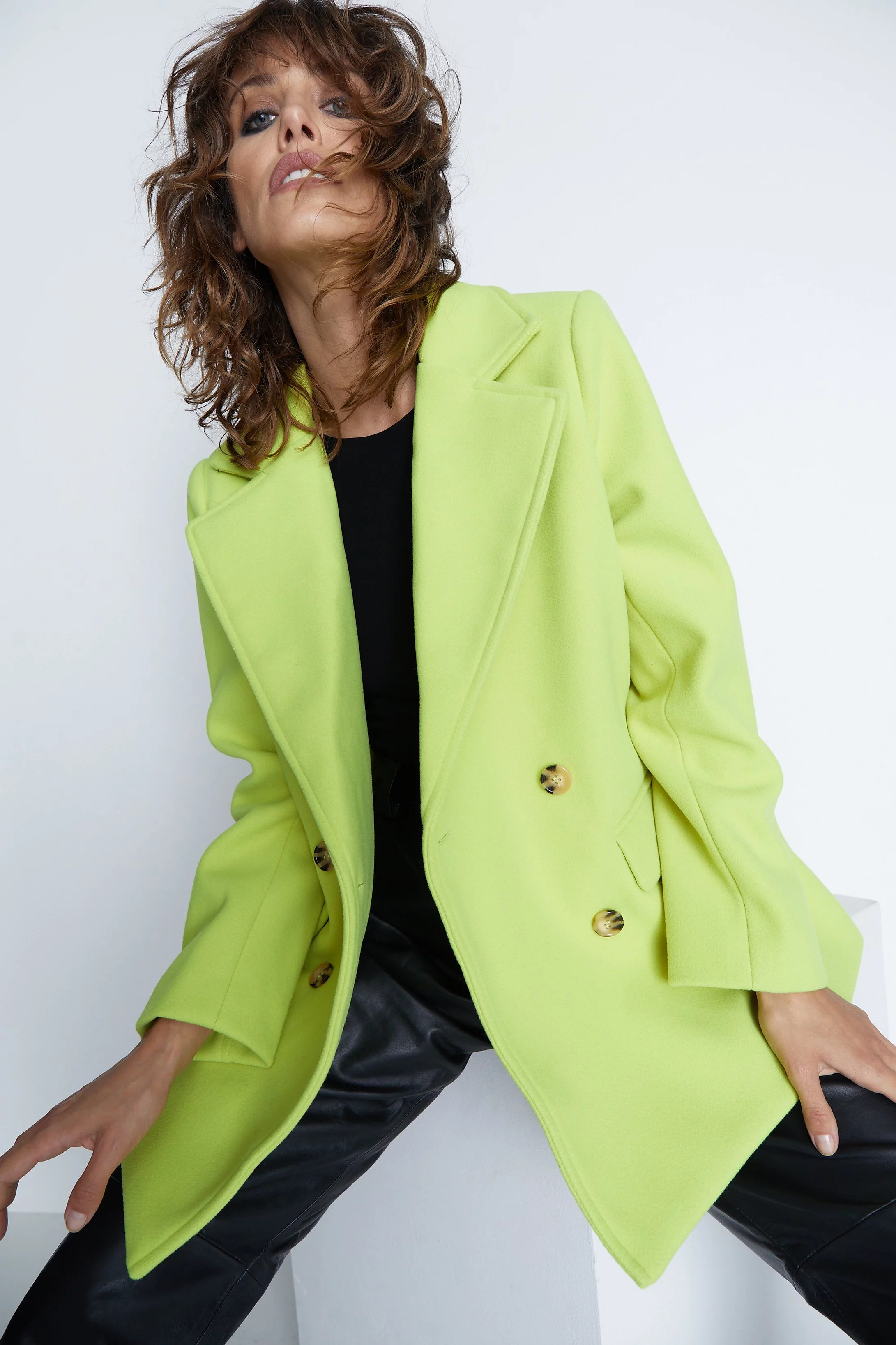 Oversized Faux Wool Blazer | Warehouse UK & IE