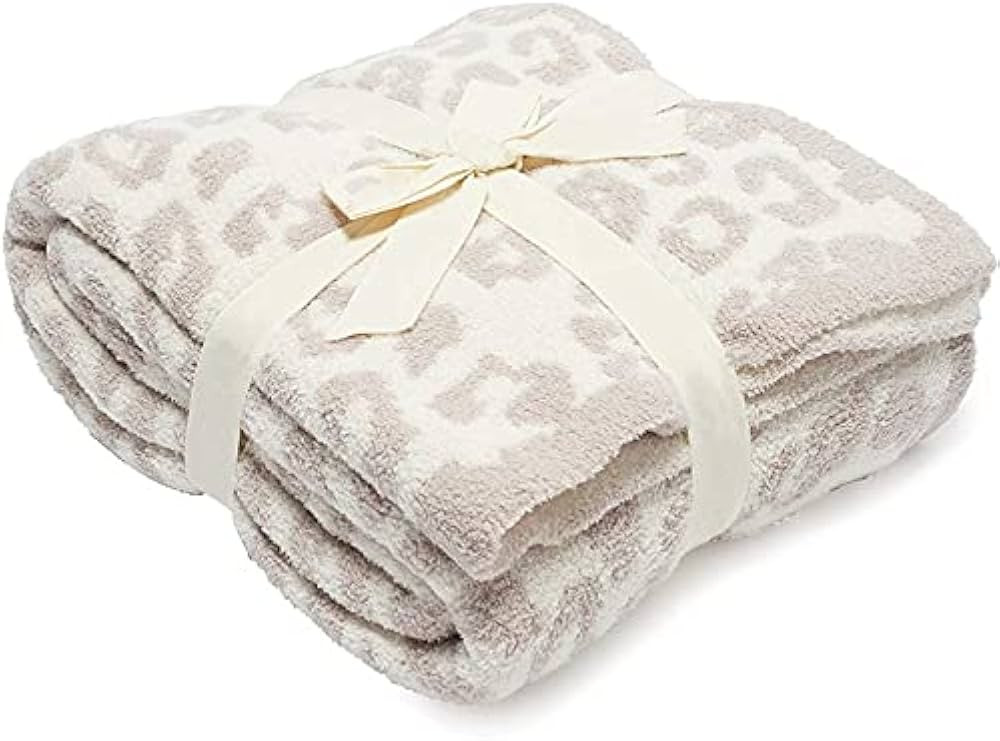 Soft Chic Cable Leopard Knitted Throw Blanket Valentines Day Gift Luxury Fleece Fluffy Lightweigh... | Amazon (CA)