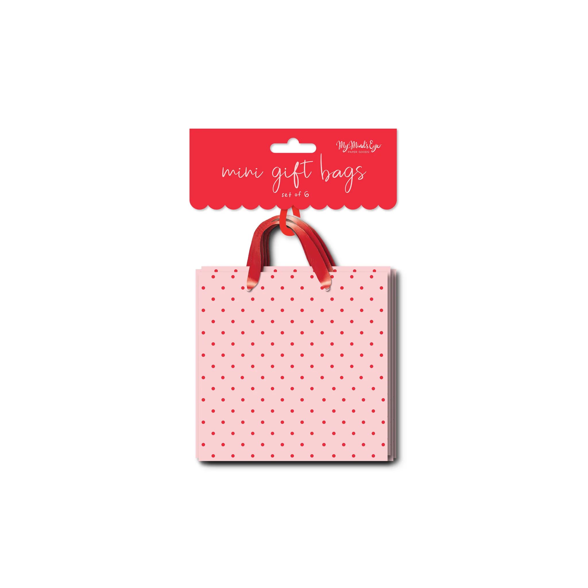 Pink Red Polka Dots Mini Gift Bags | My Mind's Eye