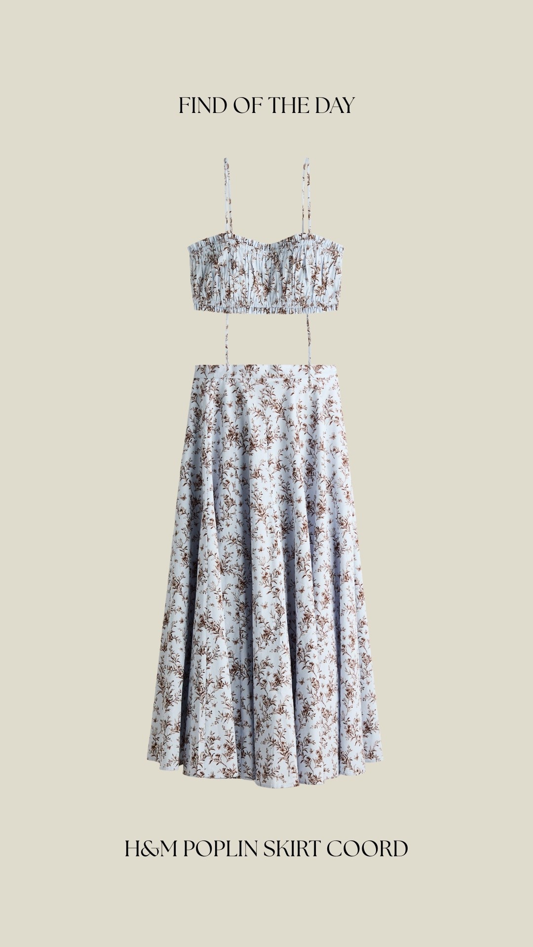 This set is so pretty!! I’m getting the skirt in an 8 so it sits higher.  It looks like a designer resort wear set