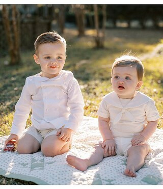 Edgehill Collection x Kristin Ellen Hockman Little Boys 2T-7 Gustav Peter Pan Collar Long Sleeve ... | Dillard's