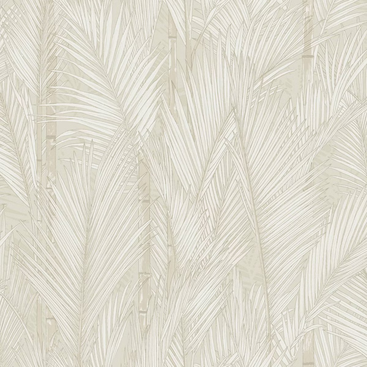 RoomMates Swaying Fronds Peel and Stick Wallpaper Taupe: Removable Vinyl, Self-Adhesive, Botanica... | Target