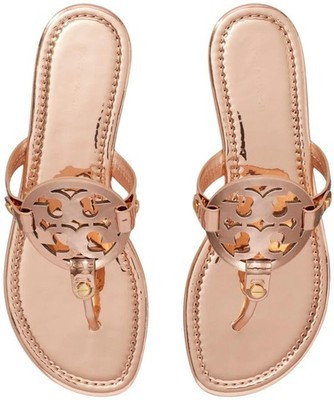 Tory Burch Miller Classic Metallic Sandals - Rose Gold | eBay | eBay US