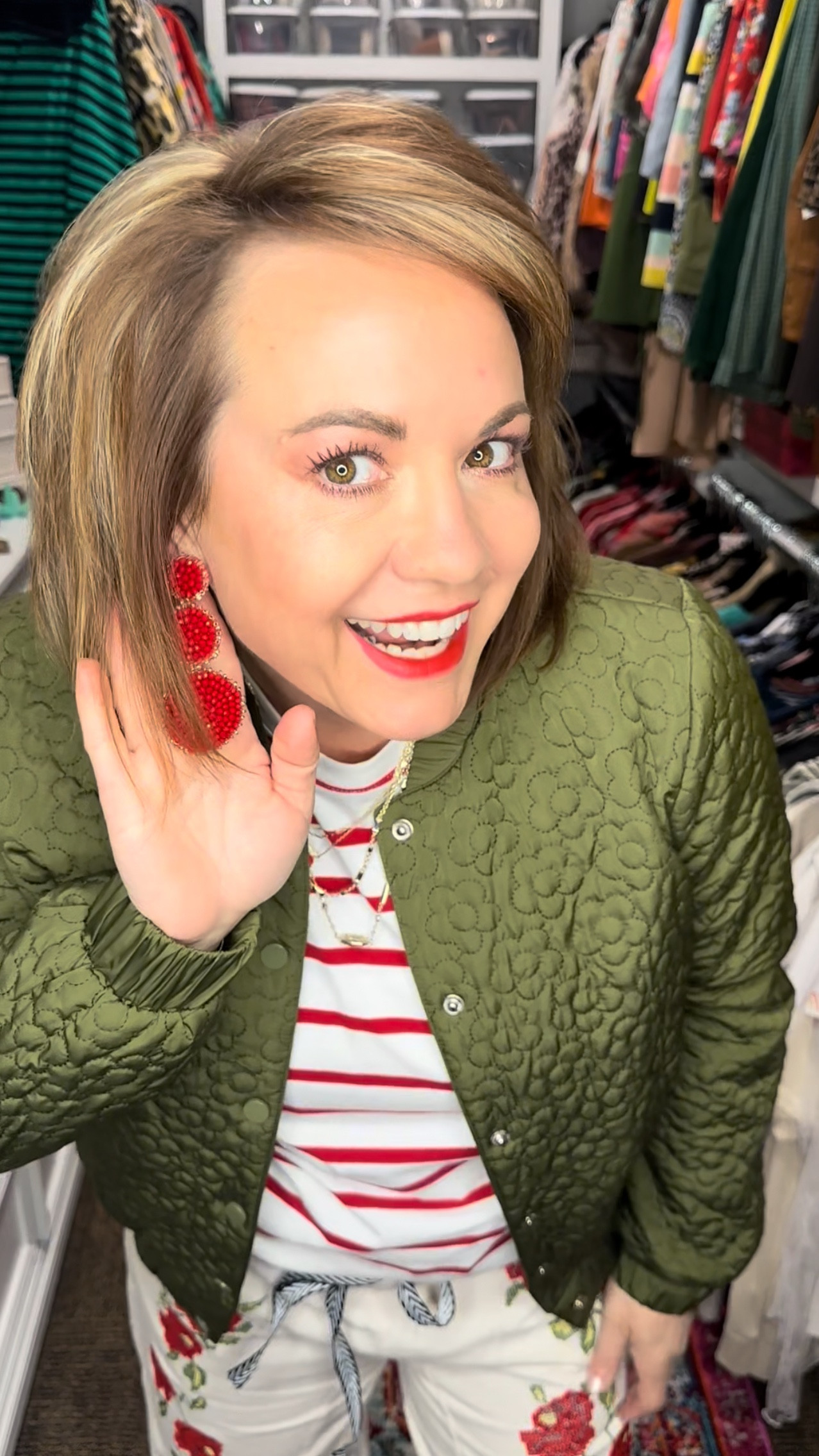 PSA: Mixing prints is not a fashion crime—it’s a power move.
Here’s your permission slip to pair bold florals with stripes and still look pulled together!

This combo is giving “closet creativity unlocked,” and I’m not mad about it.

Would you try mixing florals + stripes like this? Drop a YES or NO in the comments!

Or tell me—what’s your go-to print pairing?

Want the link? Just comment “SHOP” and I’ll send it straight to you! Link

⸻

#ClosetOutfit #MixPrintsLikeAPro #StatementStyle #BoldStyleMove #EmbroideredPants #PrintLover #ClosetStyling #OOTDReel #OutfitDetails #CreativeStyle #RealStyleRealYou #PrintMixing101 #StripesAndFlorals #EverydayStyleInspo #QuiltedJacketLook #ColorfulCloset #RedAndWhiteStyle #ClosetFashionReel #ReelStyleInspo #StyleWithConfidence

#LTKFindsUnder50 #LTKSeasonal #LTKStyleTip