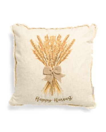 20x20 Wheat Stalk Linen Pillow | TJ Maxx