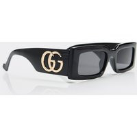Side Logo Detail Thick Framed Square Shaped Sunglasses In Black, Women's Size UK 0 | EGO (UK)