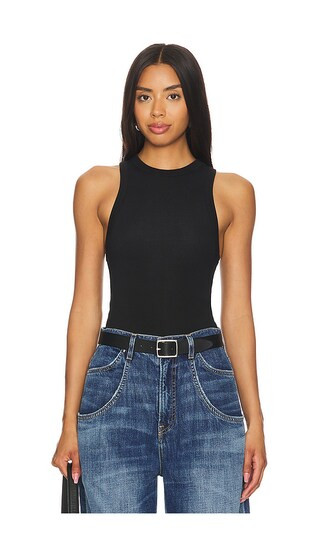 Curve Rib Tank in Black | Revolve Clothing (Global)