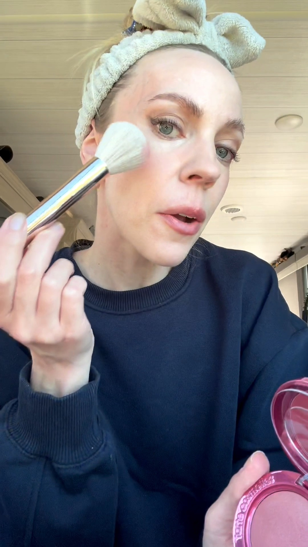 New makeup from @Tarte - this blush duo is amazing! Wearing shade ‘Birthday Cake’