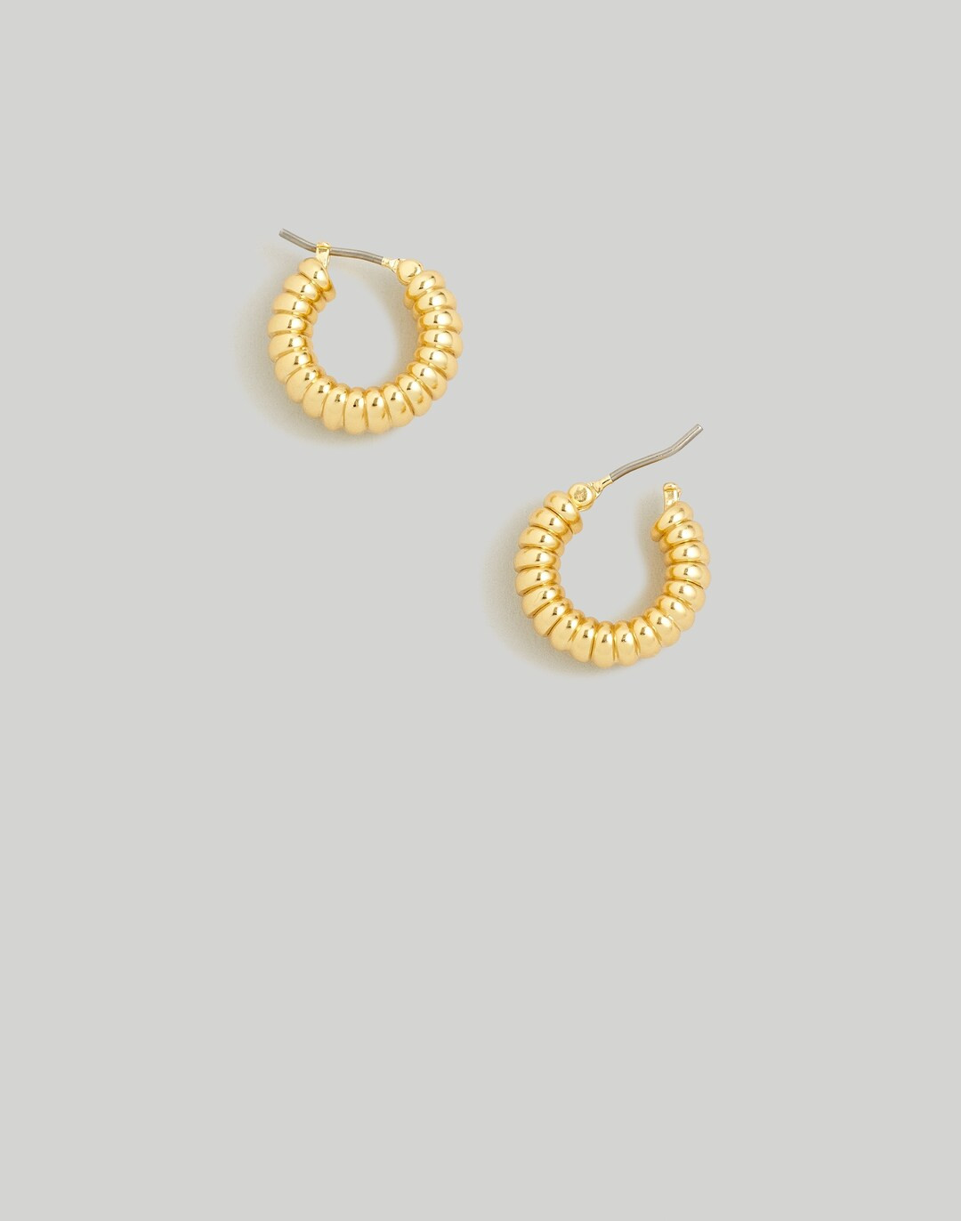 Ribbed Huggie Hoop Earrings | Madewell