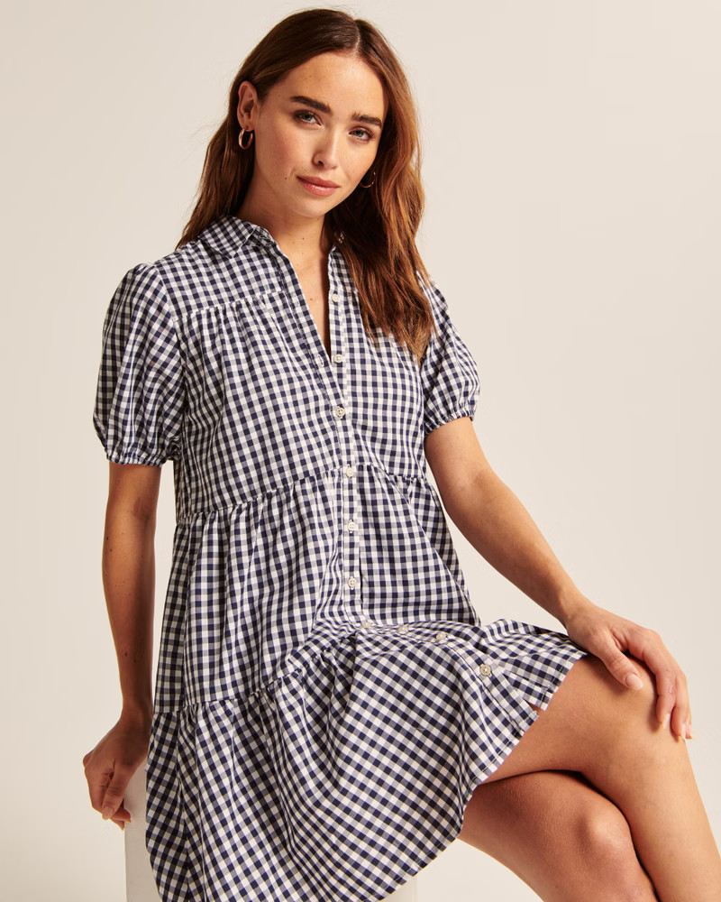 Poplin Shirt Dress | Abercrombie & Fitch (US)