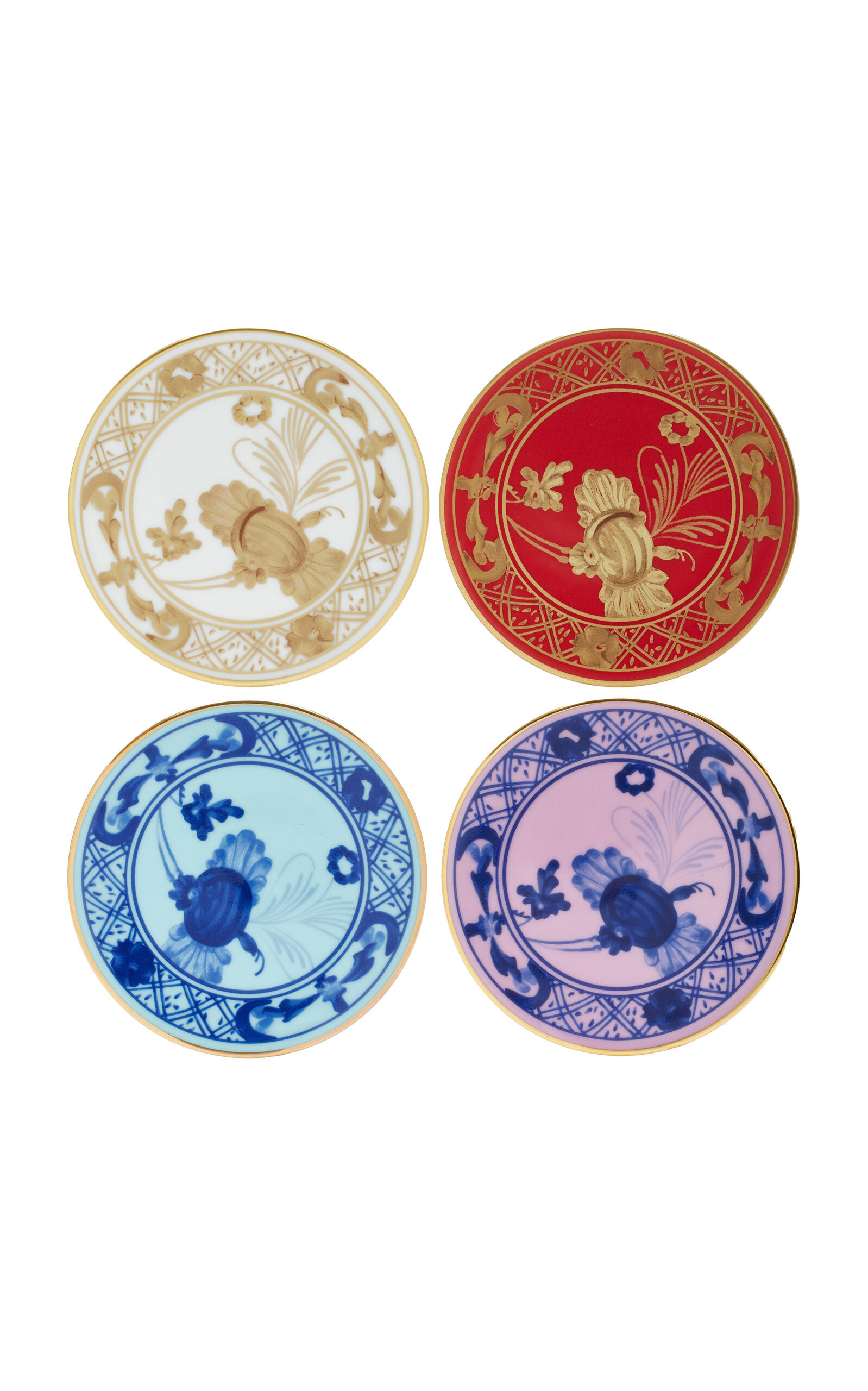 Ginori 1735 - Set-of-Four Oriente Italiano Coaster Set - Multi - Moda Operandi | Moda Operandi (Global)