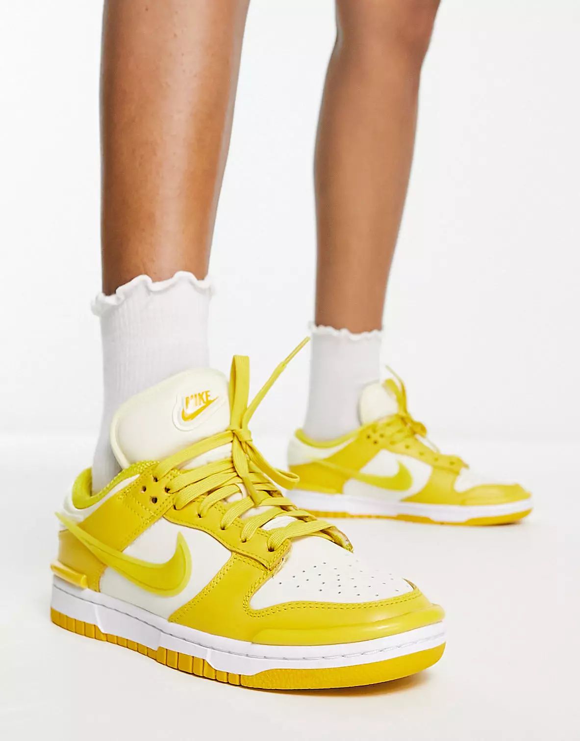 Nike Dunk Twist low sneakers in vivid sulphur and cream | ASOS (Global)