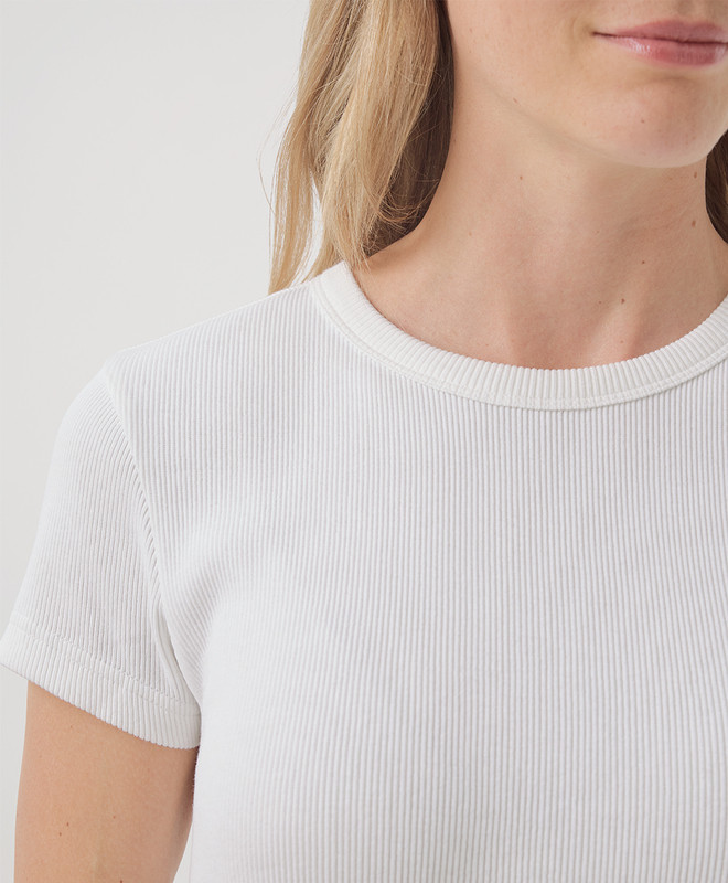 Women’s Favorite Rib Slim Tee made with Organic Cotton | Pact | Pact Apparel
