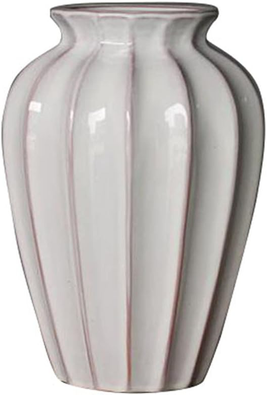 White Ceramic Vase, Retro Style Living Room Dining Table Flower Decorative Vase Hotel Porch Hydro... | Amazon (US)