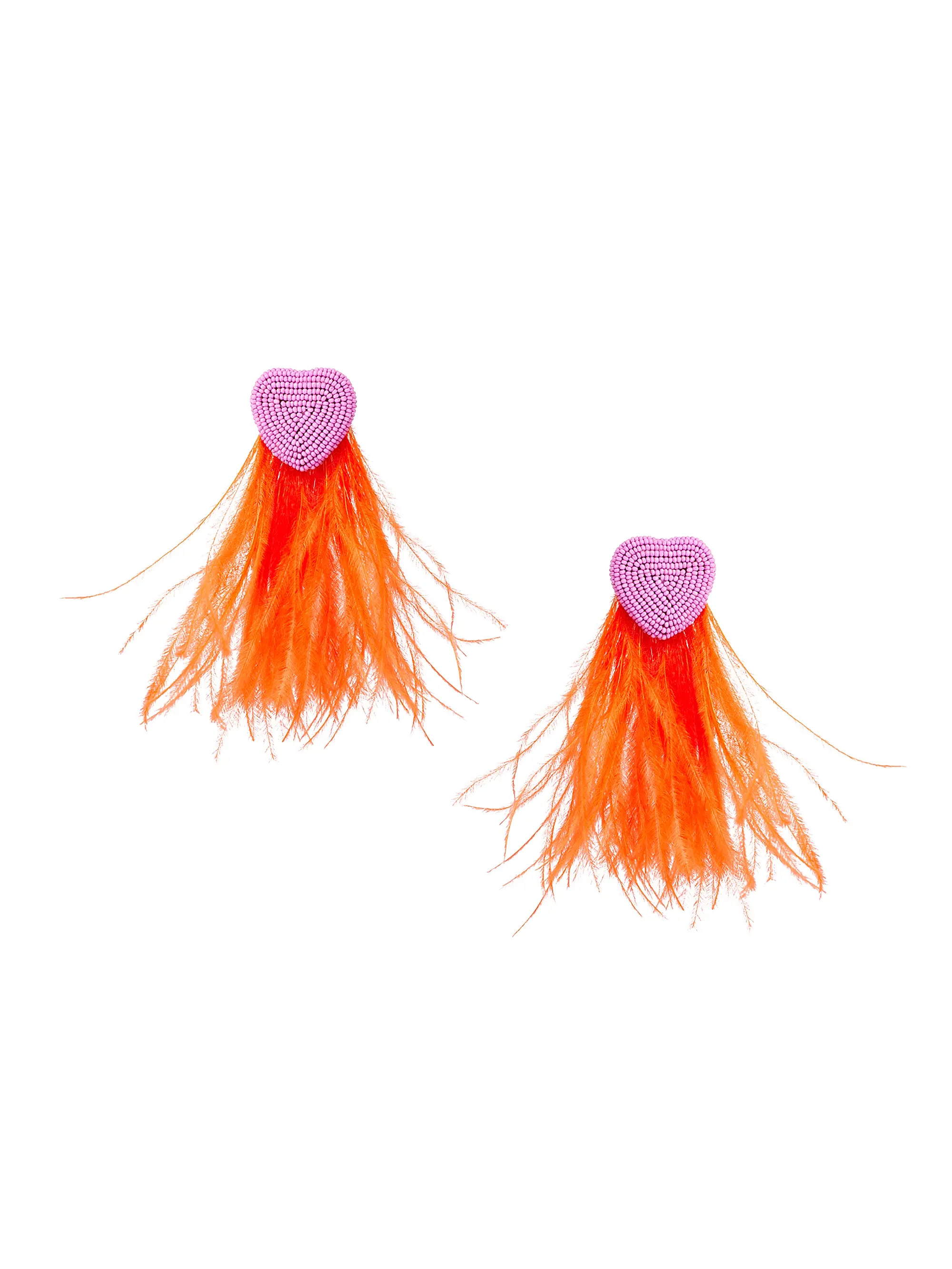 Mignonne Gavigan Cupid Beaded Heart & Feather Earrings | Saks Fifth Avenue | Saks Fifth Avenue