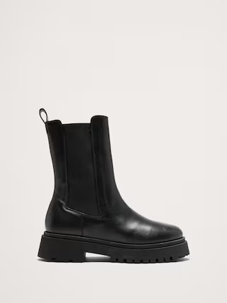 Italian Leather Tall Chelsea Boot | Banana Republic (US)