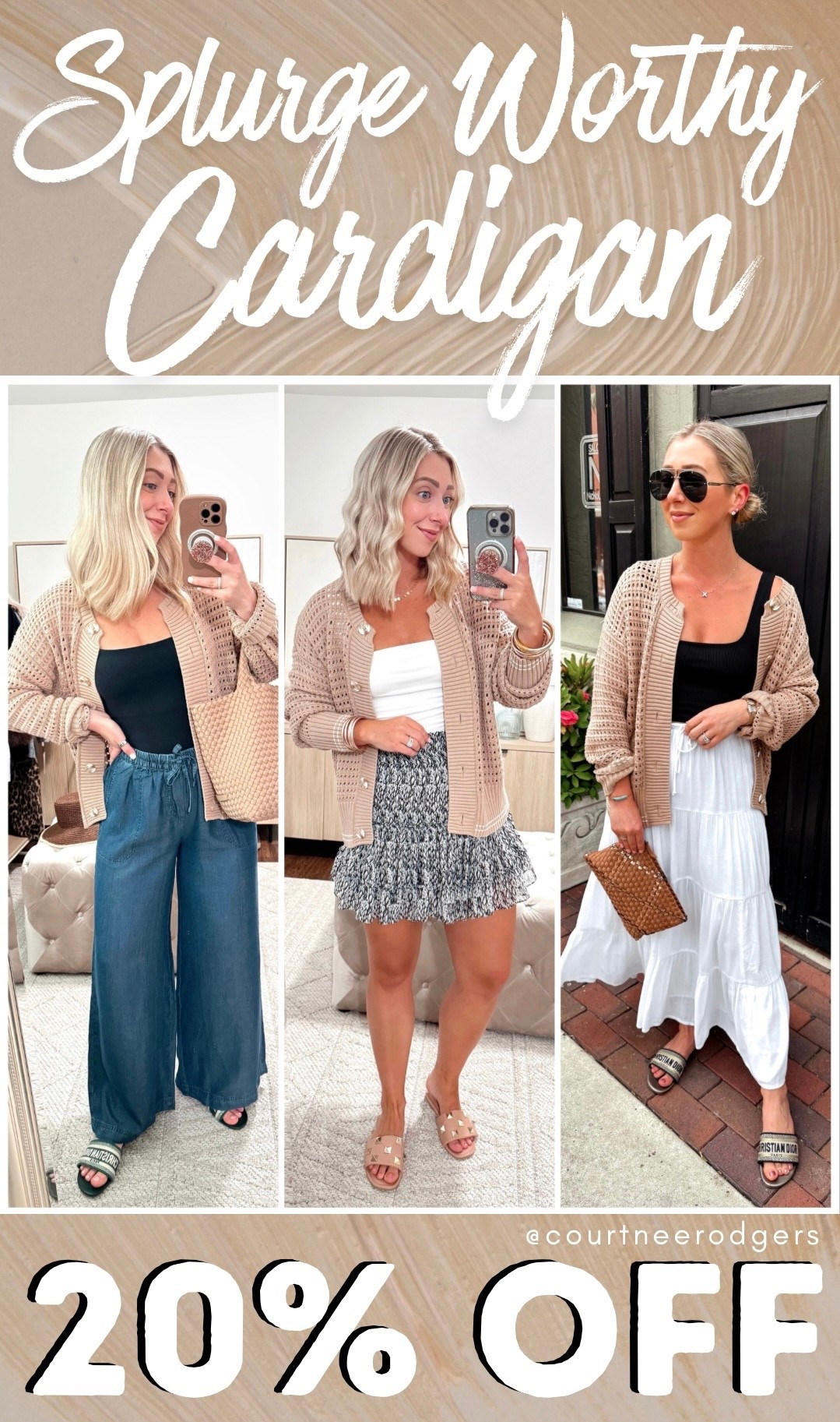 The perfect elevated neutral cardigan you can wear into Spring and Summer! 🐚 Size small (runs naturally oversized) 
➡️ 20% OFF with code: SPRING20

Spring outfits, palazzo pants, cardigans, splendid, Varley 

#LTKSaleAlert #LTKootd #LTKdayinmylife