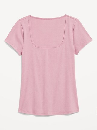 Fitted Square-Neck T-Shirt | Old Navy (US)