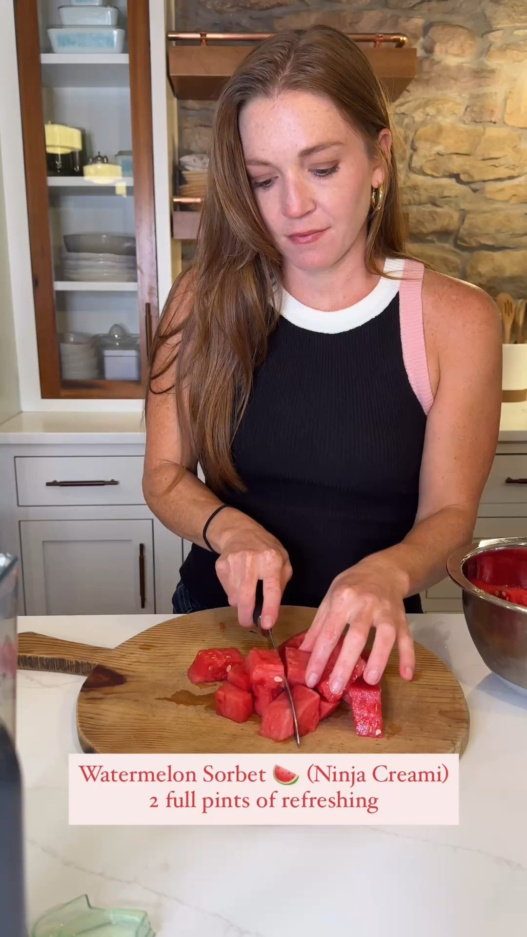 Summer in a scoop! 🍉 This watermelon sorbet is just 3 ingredients & so refreshing. The Ninja Creami makes it beyond easy—just blend, freeze, and spin! Linking my Creami + favorite summer kitchen tools on LTK so you can make it too. I'm using the ninja creami  swirl. #NinjaCreami #SummerRecipes #LTKKitchen