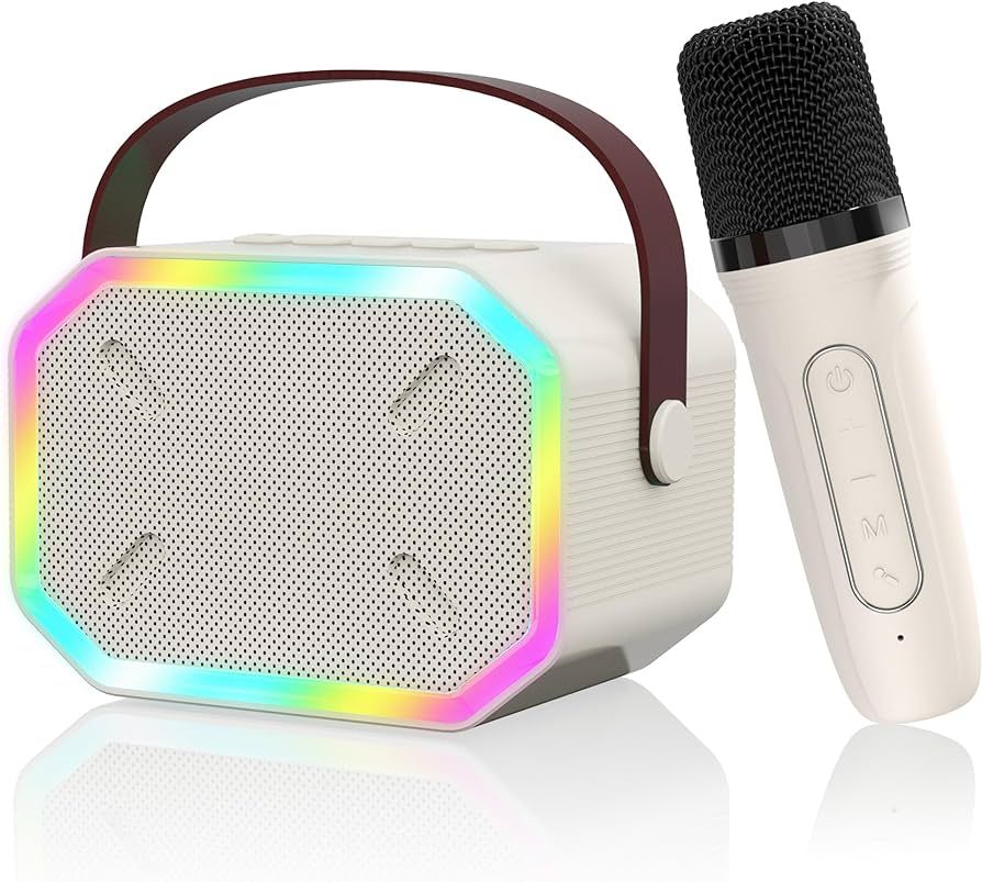 Kids Karaoke Machine Toy, Portable Bluetooth Speaker with Wireless Microphone for Girls and Boys,... | Amazon (US)