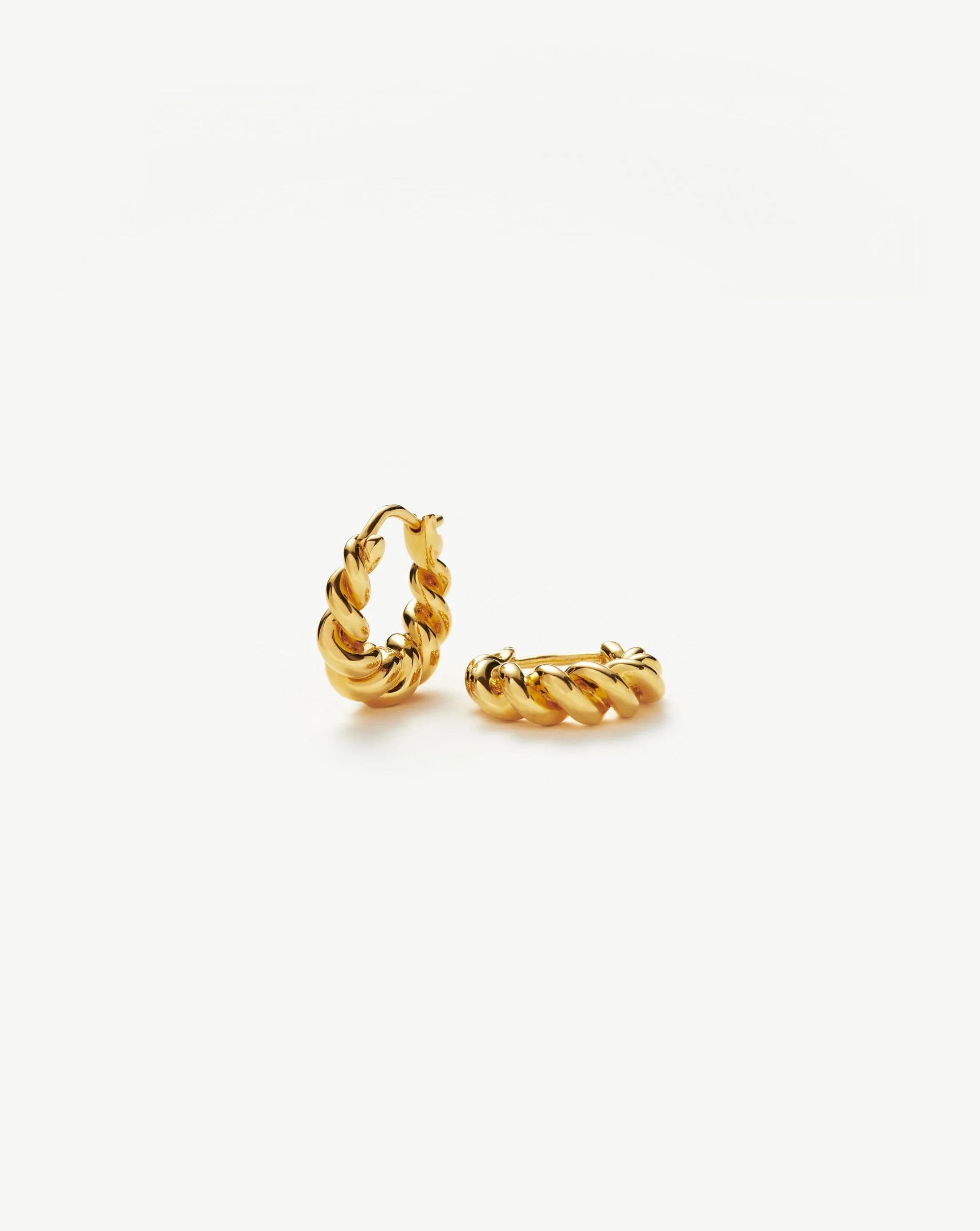 Small Tidal Hoop Earrings - 18ct Gold Vermeil | Missoma UK