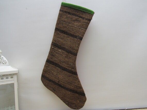 anatolian striped kilim decorative kilim santa claus socks decorative christmas ornament socks ch... | Etsy (US)