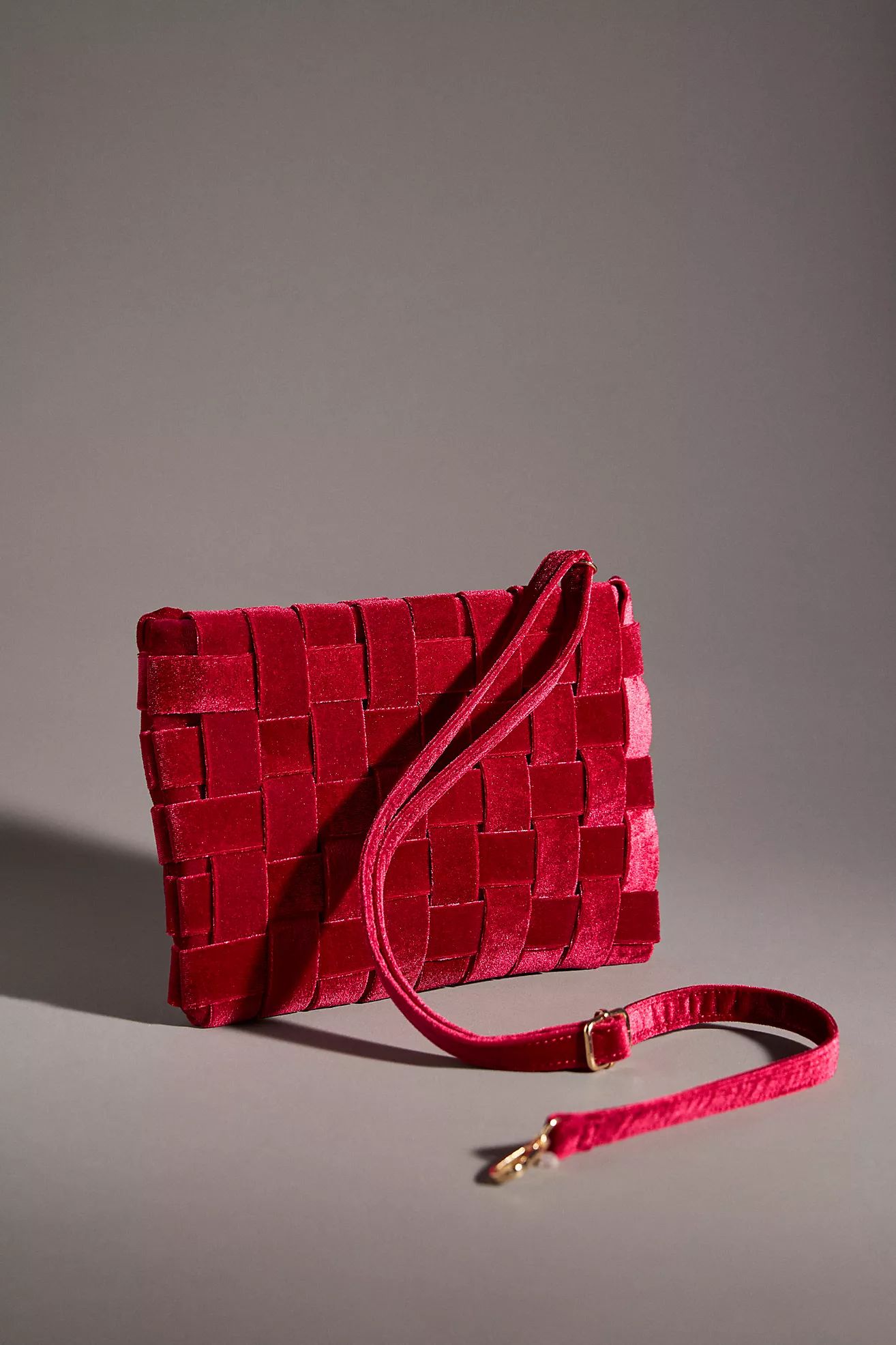 Lindy Woven Clutch: Velvet Edition | Anthropologie (US)