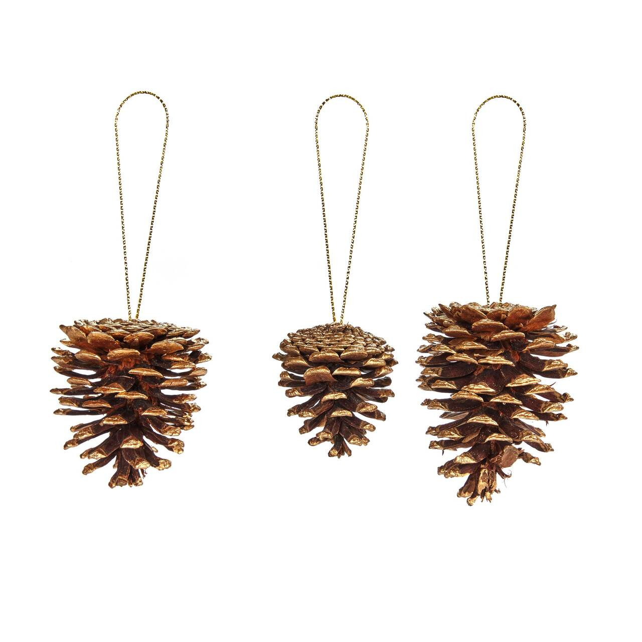 CANVAS Winter Garden Collection Metal Pinecone Christmas Ornament Set, Brown, 2-in, 12-pk | Canadian Tire
