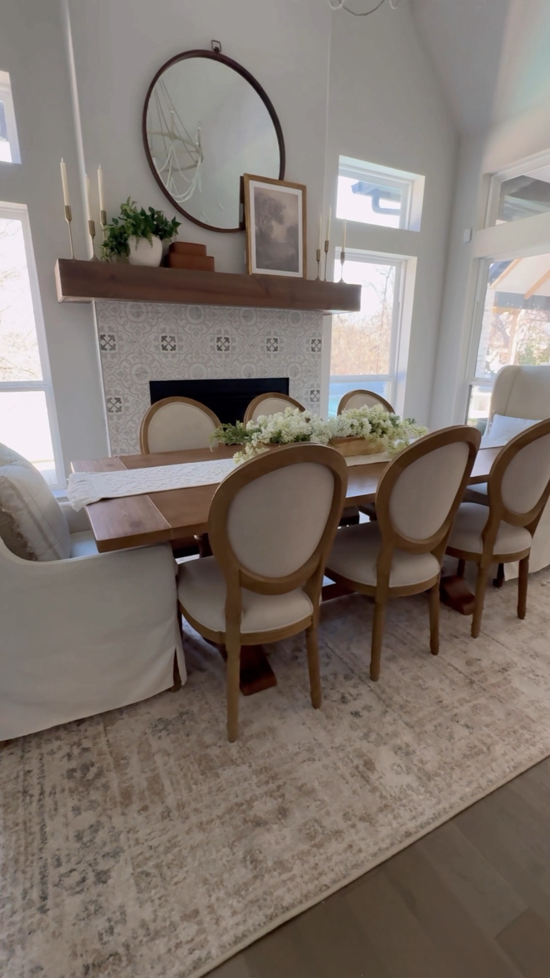 New Year, New Rug: Unveiling a Fresh New Look for the Dining Room as I Swap Out the Christmas Decor. This new rug will launch 2/12 at Walmart along with new My Texas House wall art seen here and pillows & bedding too!

#LTKSeasonal #LTKfindsunder50 #LTKhome