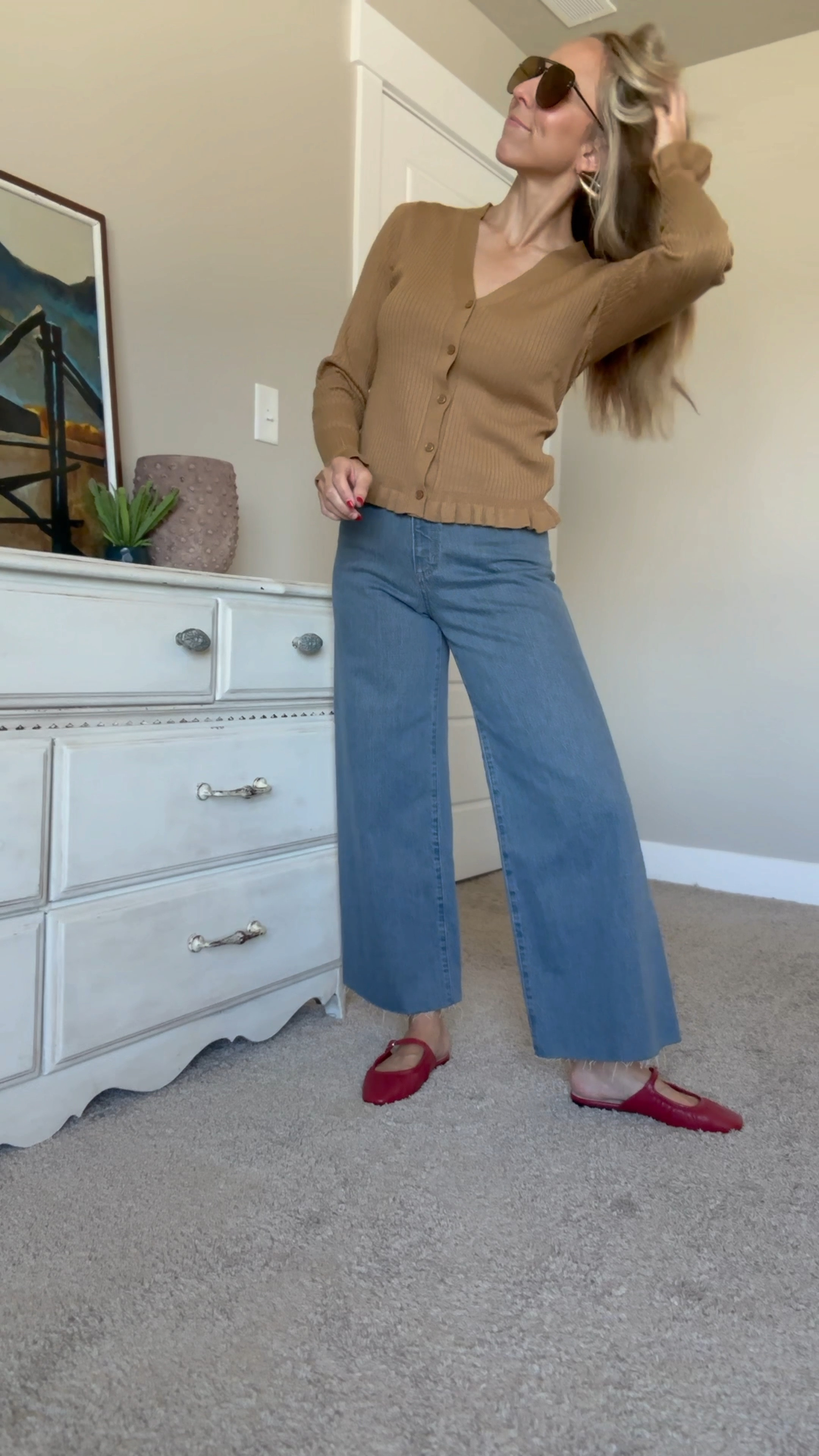 Easy fall outfit idea! This cardigan is so cute with the ruffle details and is a great price from Walmart! 

Jeans are Target and the perfect Mango lookalike.

I’m wearing my true to size in the top and jeans. 

#LTKBacktoSchool #LTKStyleTip #LTKSeasonal