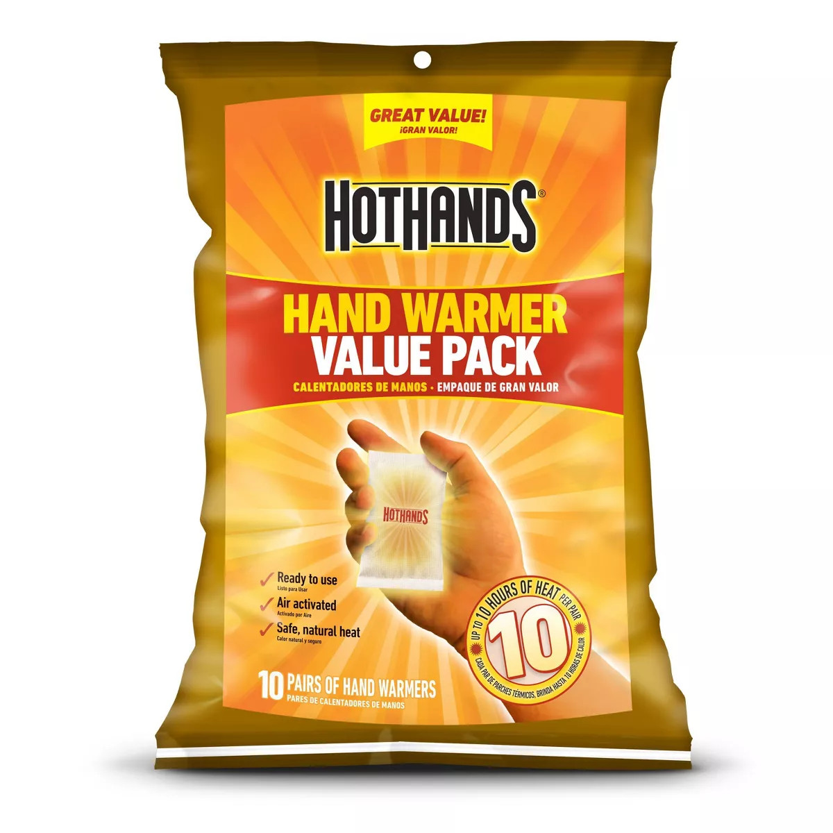 HotHands 10pk Hand Warmers Value Pack: Heat Warmers for Hands, 10-Hour Duration, 140°F Max Tempe... | Target