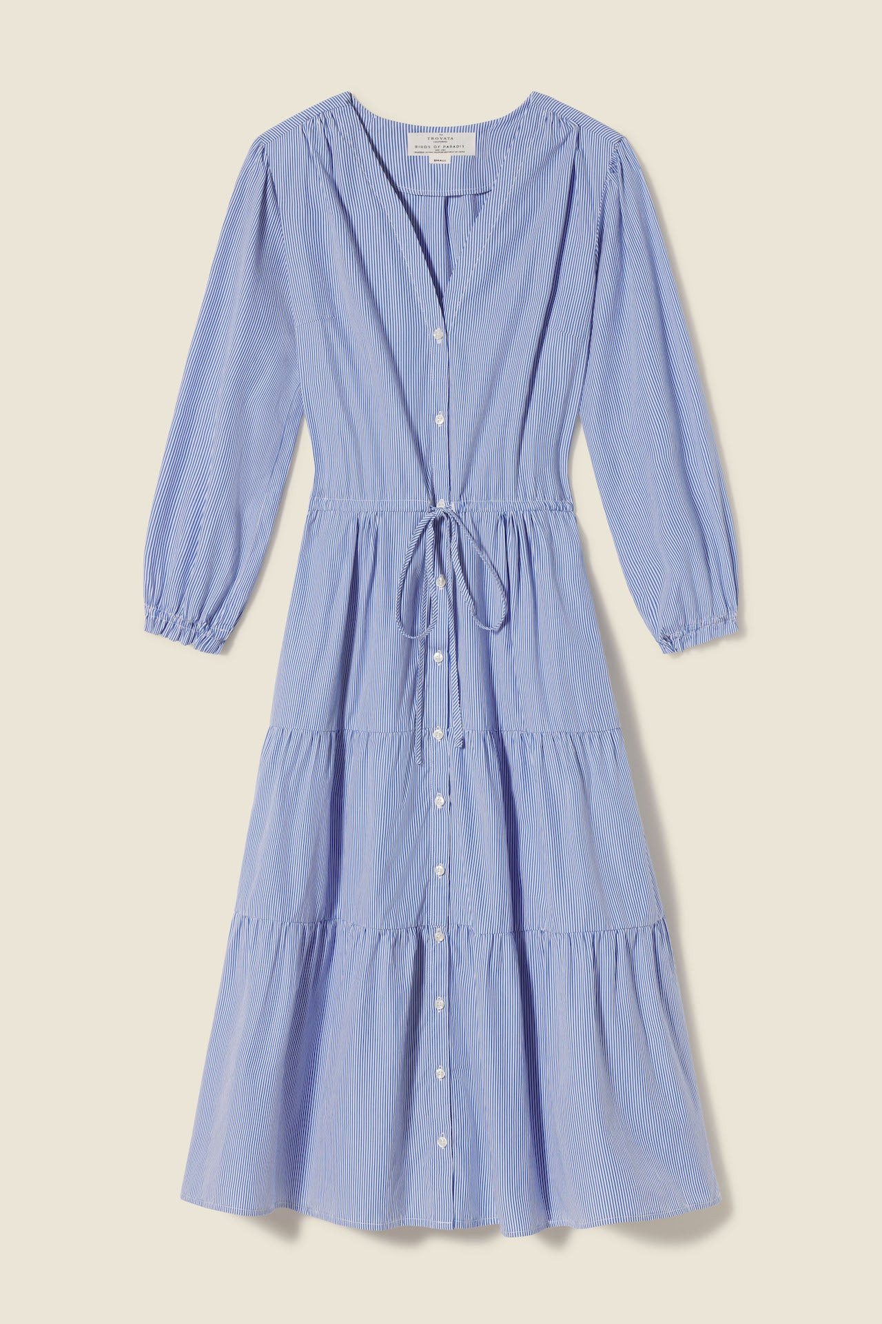 Ainsley "B" Dress Blue/White Stripe | TROVATA