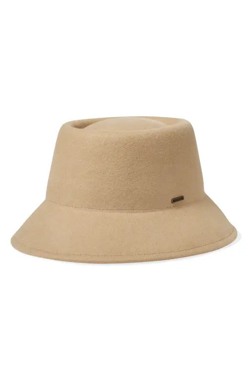 Brixton Elle Wool Felt Bucket Hat in Sand at Nordstrom, Size X-Small | Nordstrom