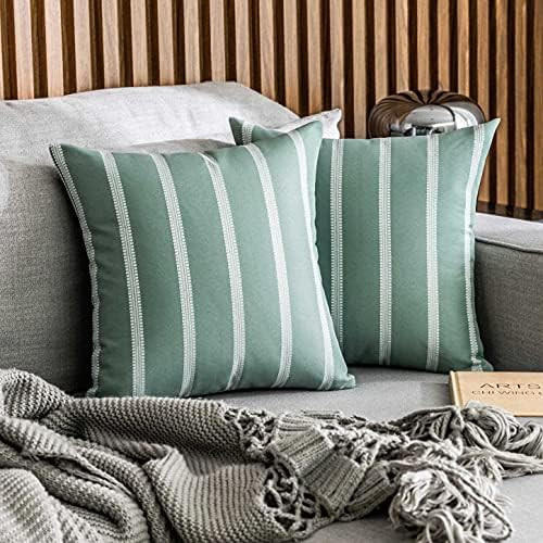 Home Brilliant Sage Green Throw Pillows Covers Stripes Lace Cushion Cases Decorative Euro Shams, 2 P | Amazon (US)