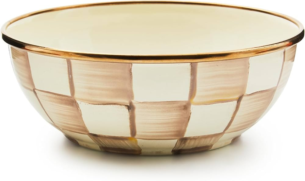MACKENZIE-CHILDS Enamel Everyday Bowl, Serving Bowl for Entertaining, Extra Small, Brown-and-Whit... | Amazon (US)