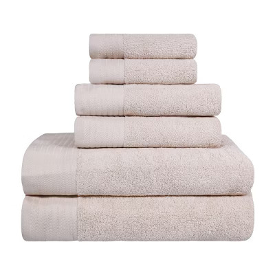 Premium Cotton Herringbone Medium Weight Bathroom Towel Set by Blue Nile Mills | Target