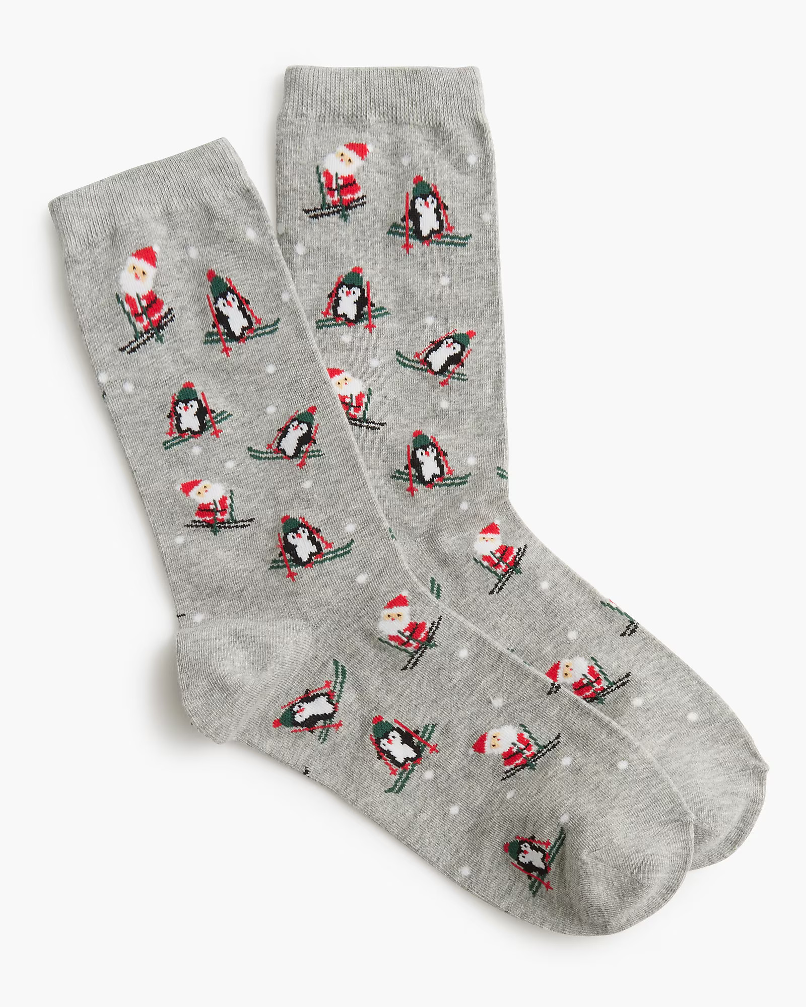 Skiing Santa and penguin trouser socks | J.Crew Factory