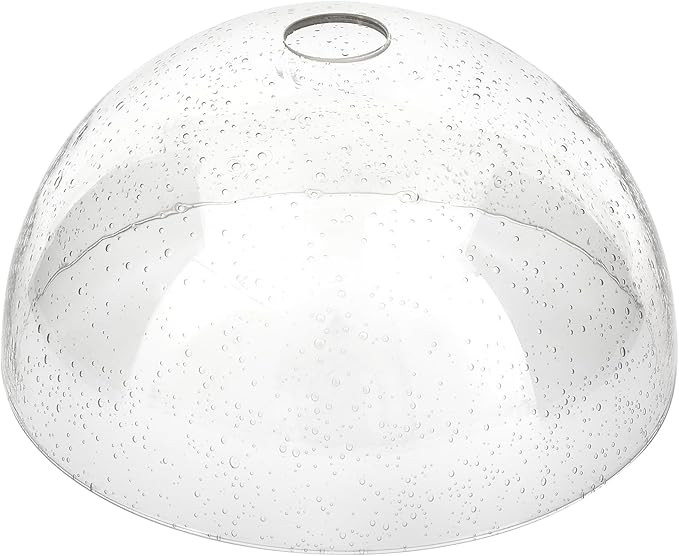 Bowl Glass Lamp Shade Replacement, 1-5/8 inch Fitter, 11.8" Diameter, 6.1" Height, Clear Seeded B... | Amazon (US)