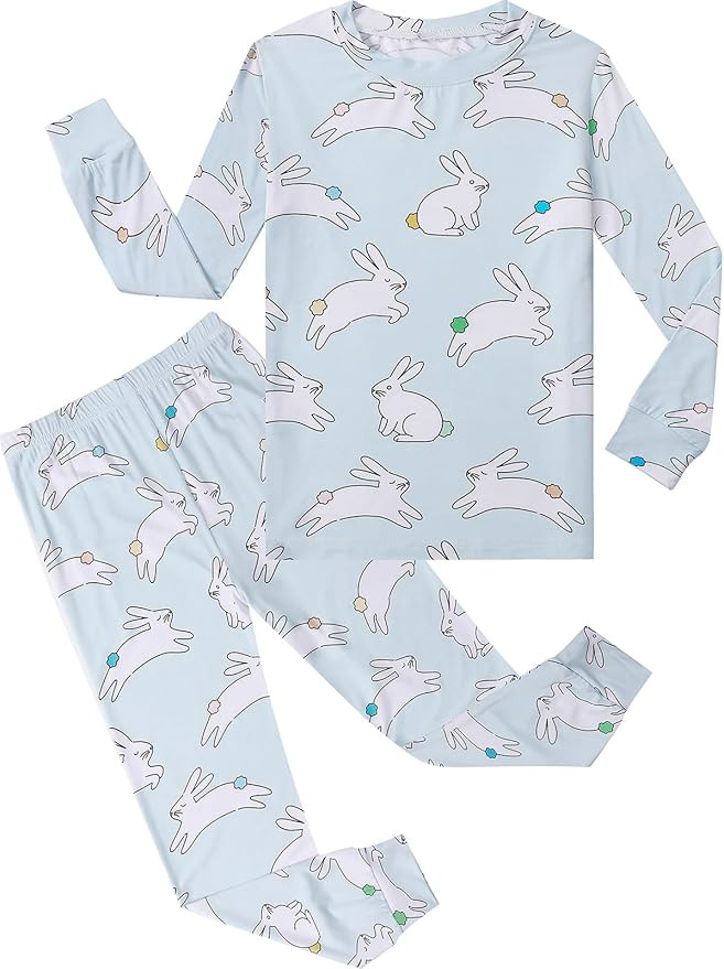 A&J DESIGN Ages 2-10 Kids Bamboo Viscose Two-Piece Long Sleeve Pajama Set | Amazon (US)