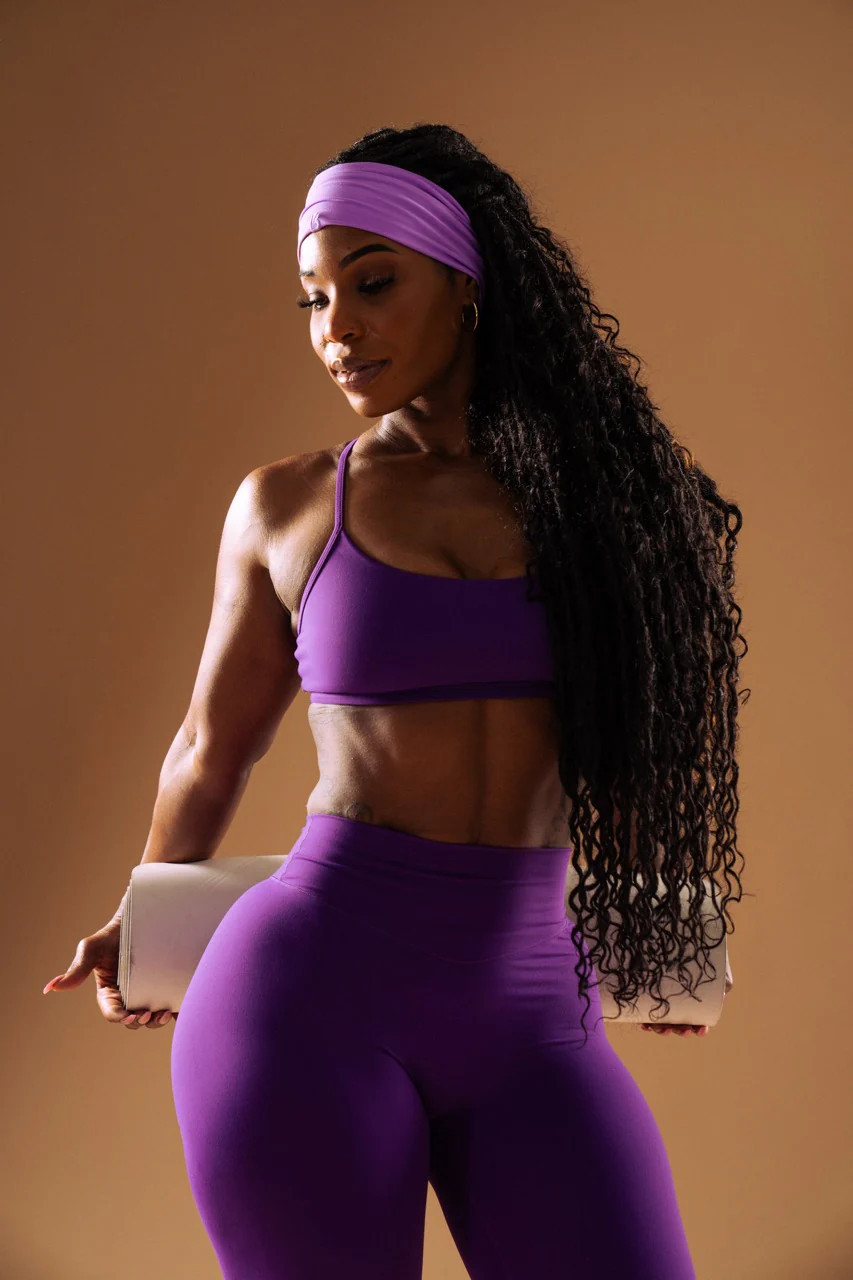 Reversible Sports Bra - Grape Jelly and Lava Print | Buffbunny Collection