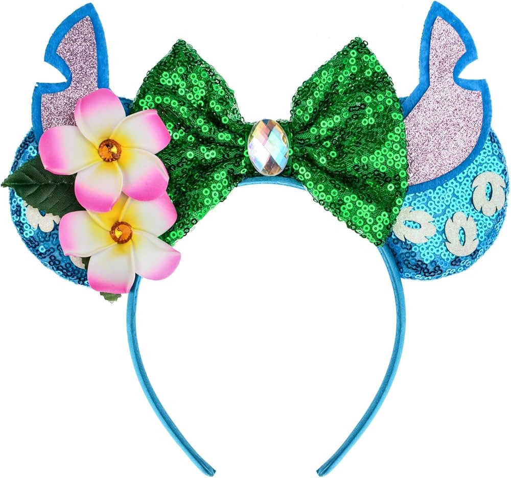 A Miaow Black Mouse Ears Headband MM Glitter Hair Hoop Women Adults Butterfly Sequin Hair Clasp H... | Amazon (US)