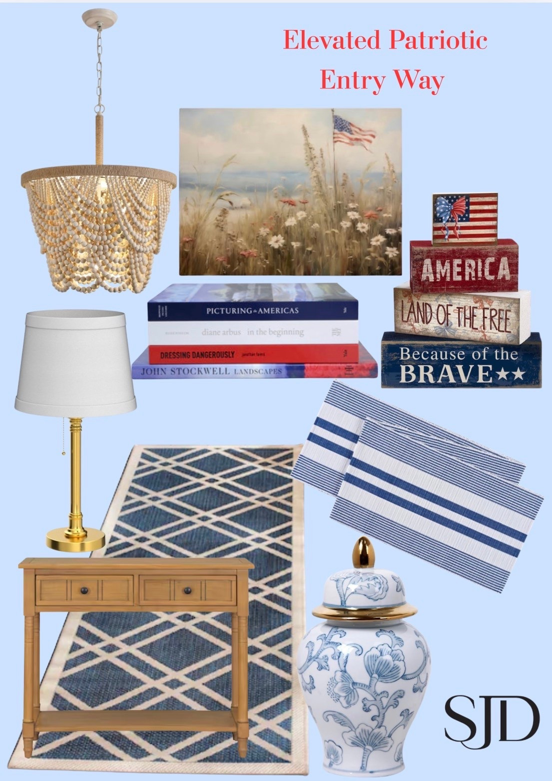 Patriotic decorating isn’t about adding more stuff.

It’s about choosing timeless pieces that celebrate classic American style—warm woods, rich textures, beautiful craftsmanship, and a home that feels welcoming year-round. 
#TimelessInteriors #AmericanaHome #DesignerStyle #LTKLivingRoom #InteriorDesign

#LTKHome #LTKstorytime #LTKSeasonal