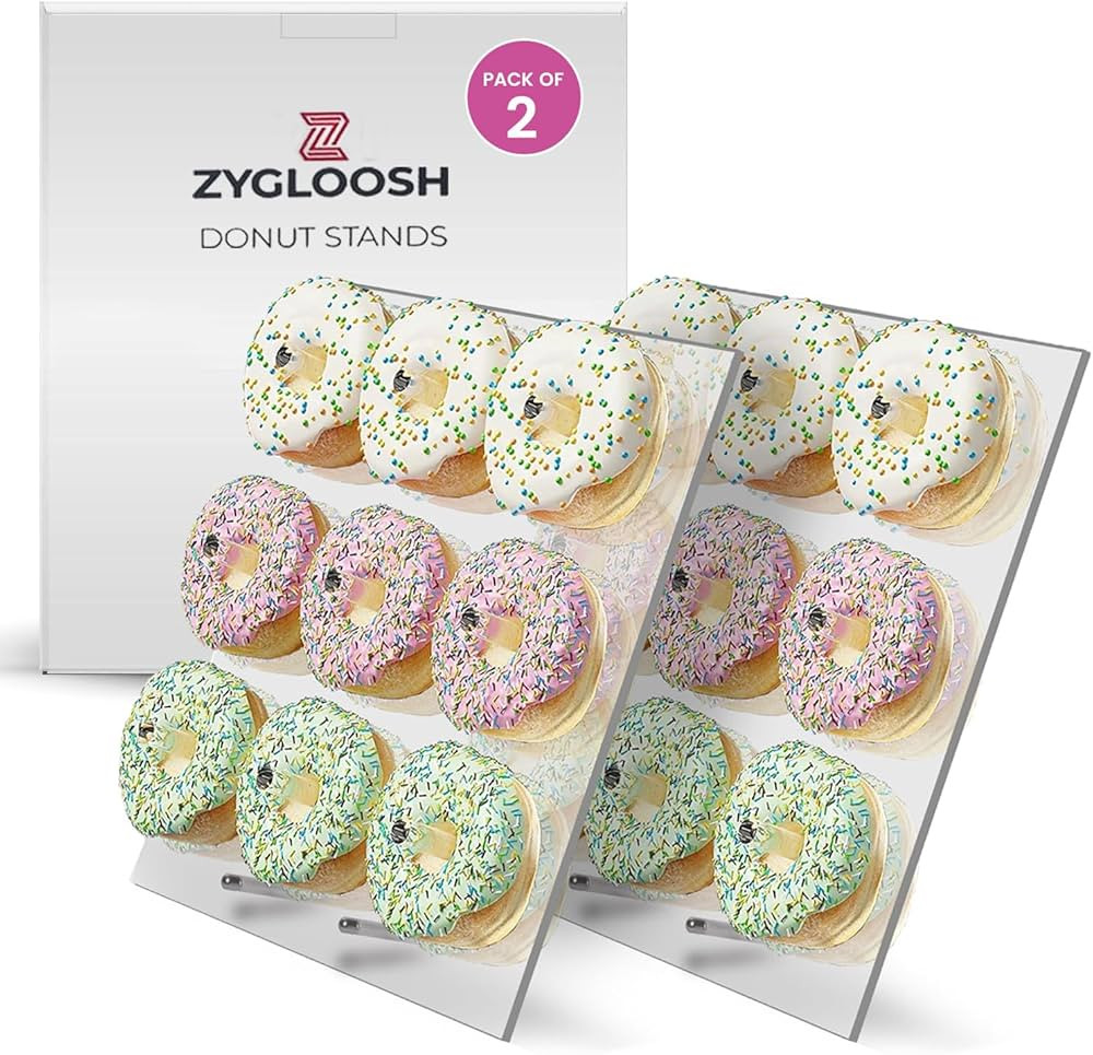 Donut Wall, Pack of 2 Donut Wall Display Stand, Donut Stand for Party, Donut Holder | Donut Board... | Amazon (US)