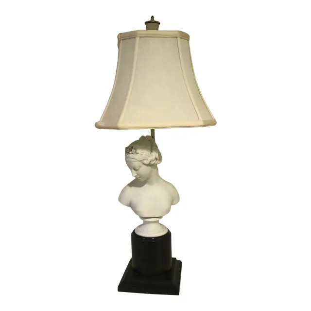 Female Bust Sculpture Table Lamp | Chairish