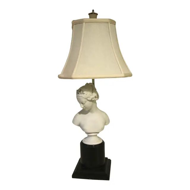 Female Bust Sculpture Table Lamp | Chairish