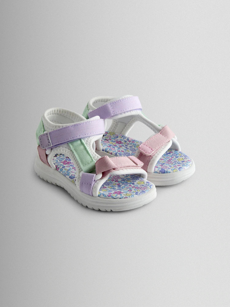JoJo Maman Bébé Lilac Adjustable Strap Sandals | Next US