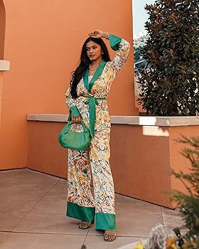 The Drop Women's Floral Printed Satin Wide Leg Pants by @sruthijayadevan | Amazon (US)