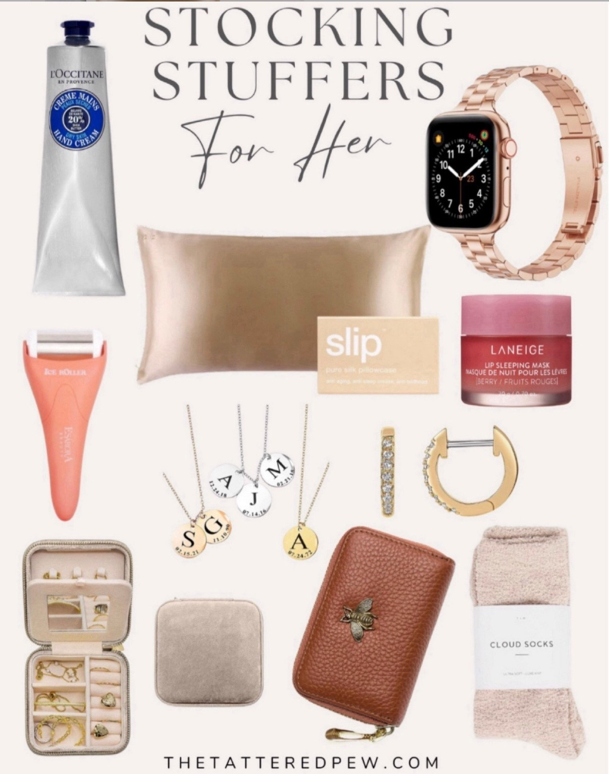 Stocking stuffer ideas for her! 


Apple Watch band, gold hoop earrings, laneige lip mask, mini wallet, cozy socks, jewelry organizer, initial necklace, facial ice roller, slip silk pillowcase  

#LTKHoliday #LTKGiftGuide #LTKSeasonal