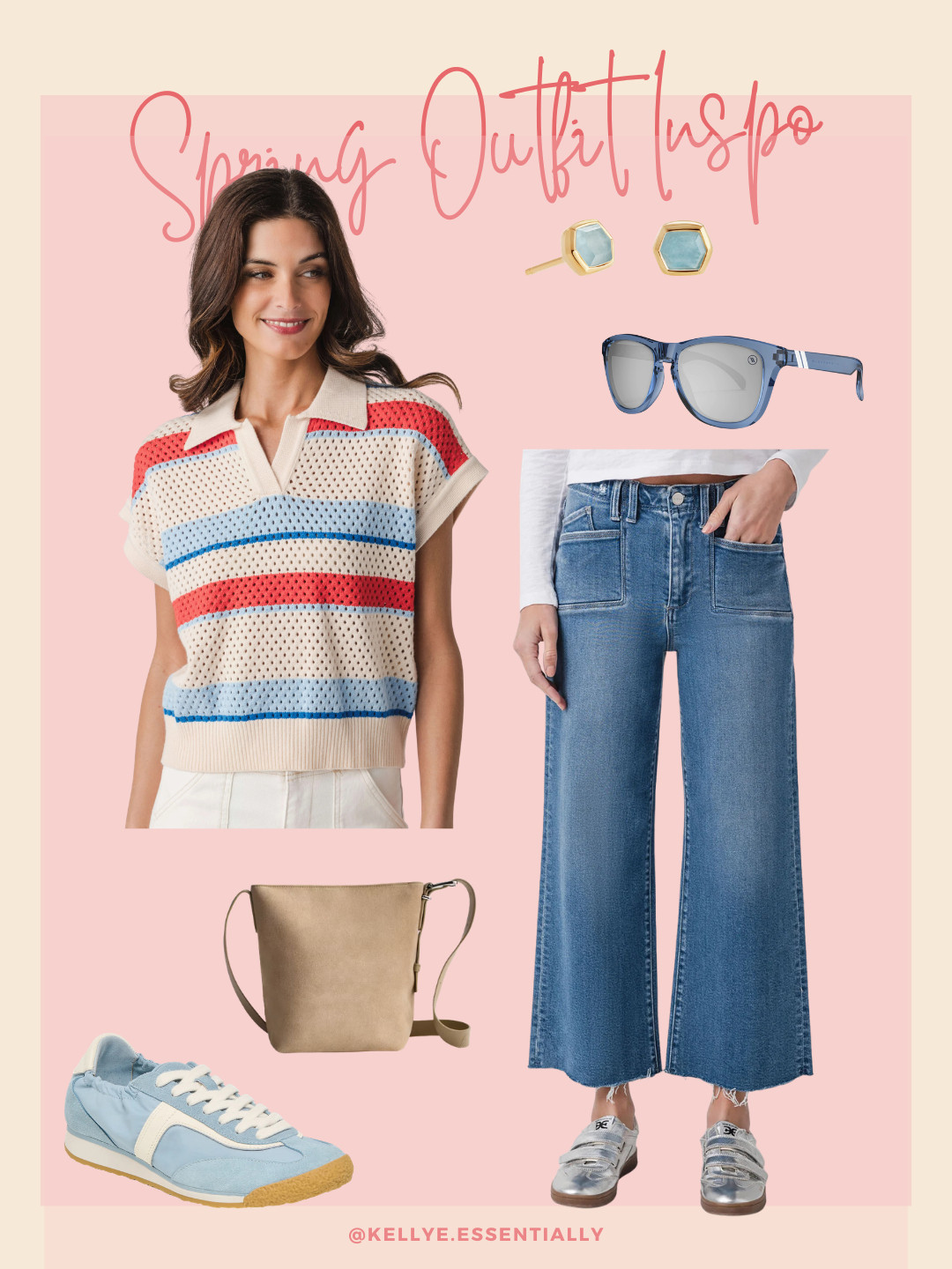 I’m loving this striped knit top paired with wide leg jeans for that relaxed but put-together look. Add neutral crossbody bag, blue sneakers, and oversized sunglasses for easy everyday style. 

 #LTKootd #LTKSeasonal