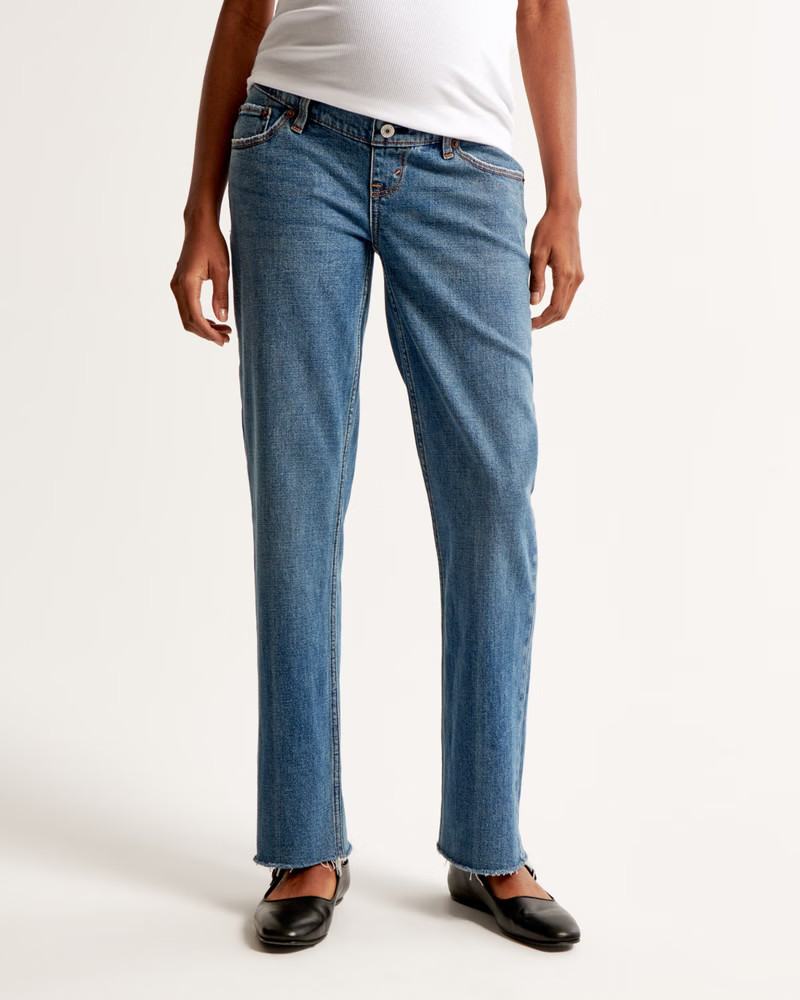 Women's Maternity 90s Straight Jean | Women's Bottoms | Abercrombie.com | Abercrombie & Fitch (US)